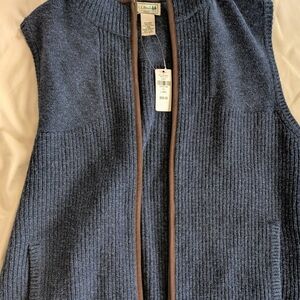 L.L. Bean Blue Knit Vest